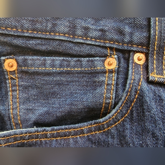 Men's 501 Button Fly Original Denim Jeans - Picture 12 of 13